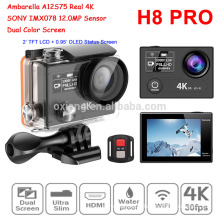 Latest Really 4K Waterproof Sport camera H8R Pro Wireless Video camera 360VR Ambarella A12 IMX078 Wifi watch Action camera